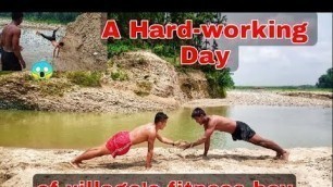 'A Hard-working Day ( poor villagers fitness youtuber) || Rabin GT'