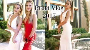 'PROM VLOG 2017 make up , hair and dresses -Caci Twins'