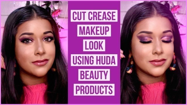 'CUT CREASE MAKEUP LOOK USING HUDA BEAUTY MERCURY RETROGADE PALETTE ||LOCKDOWN EDITION|| HUDA BEAUTY'