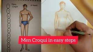 'how to draw Men\'s Croqui and rendering #fashionillustration #fashiondrawings'