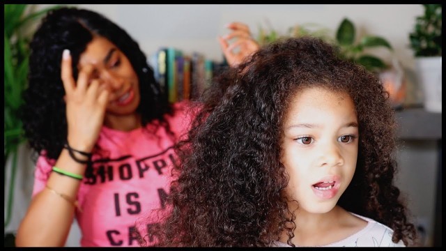 'HOW I CUT CURLY HAIR AT HOME: Mixed Curly Hair Care for Kids | Victoria Vaden'