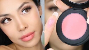 'BareMinerals Bounce & Blur Blush PINK SKY Quick Review Swatch Tutorial'