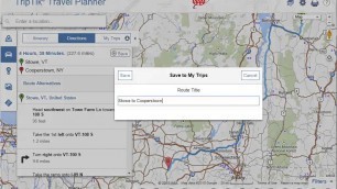 Using AAA TripTik Travel Planner - Create and Save Routes