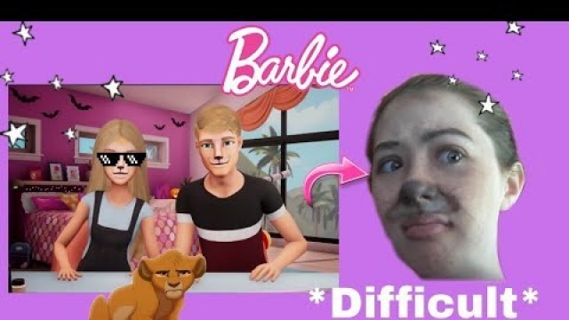 'FOLLOWING A BARBIE MAKUP TUTORIAL!'