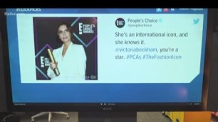 'Victoria Beckham accepts Fashion Icon Award'