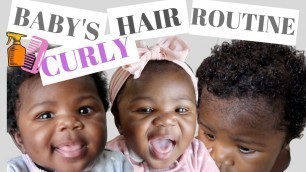 'BABY\'S CURLY HAIR ROUTINE | WASH + STYLE TUTORIAL | 3 MONTH OLD'