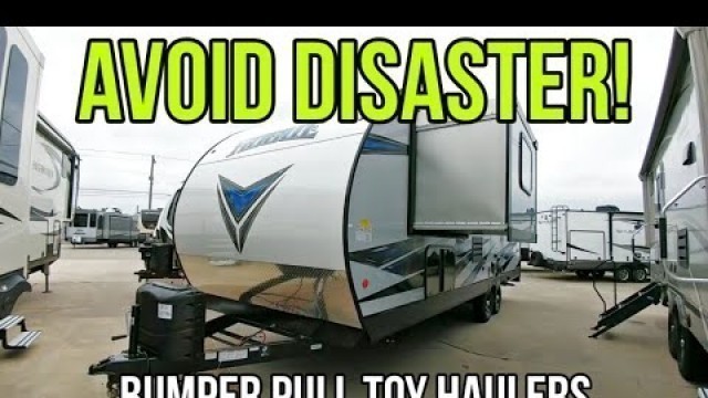 BIG CAUTION with Travel Trailer Toy Haulers! Vengeance Rogue 21V