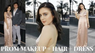 'PROM Makeup Tutorial + Hair + Dress 2017'