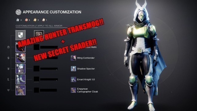 'AMAZING Hunter Transmog Sets (NEW! SECRET shader)  - Destiny 2 Fashion'