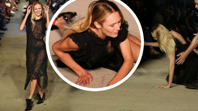 'Candice Swanepoel Tripped On The Givenchy Runway At NYFW !!'