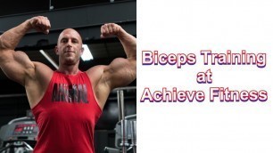 'Biceps Training at Achieve Fitness!'