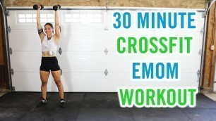 '30 Minute FULL BODY at Home Crossfit EMOM Workout w/ Dumbbells'