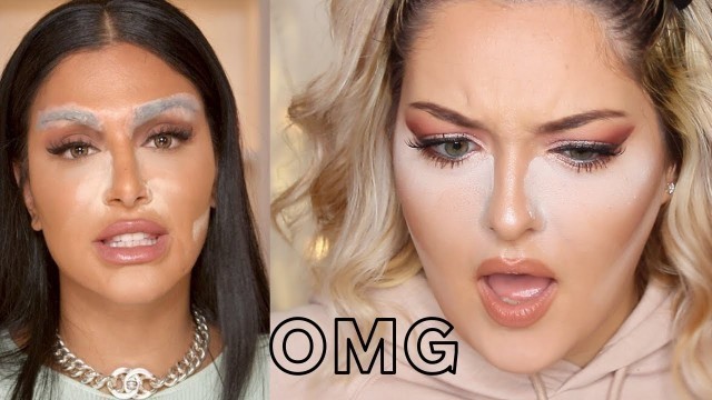 'TRYING TO FOLLOW HUDA BEAUTY BAKING MAKEUP TUTORIAL...OMG | Makeup Baking Tutorial'