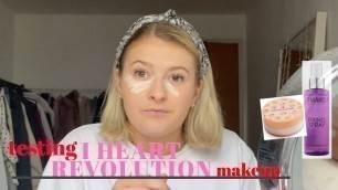 'TESTING NEW I HEART REVOLUTION MAKEUP, 8 HR WEAR TEST | YAY OR NAY? | MAEVEJARRET'