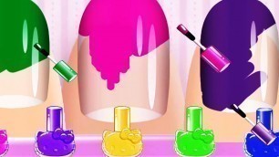 'Baby Learn Colors With Hello Kitty Nail Funny Color Game'