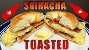 'Sriracha Butter TOASTED Breakfast Bagel | POV Cook'