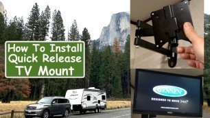 How to Install Bedroom TV in your Travel Trailer TV Mount Install with Quick Release Attach VESA