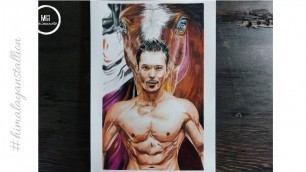 'MRIGANKA HUNTER ART | Drawing Jeet Selal_The fitness Youtuber | Colour Pencil'