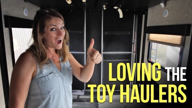 Checking out Toy Haulers at RV 4 Seasons for RV Living