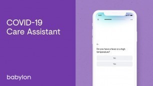 'Product Demo | Babylon\'s COVID-19 Care Assistant'