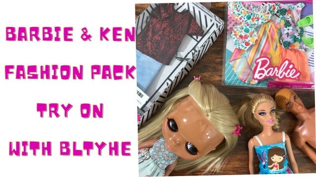 'Barbie and Ken Fashion Pack Try on with Blythe, Thrift Store Barbie, Vintage Ken (adult collector)'