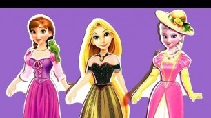 'Princess Dress-Up Party Rapunzel Elsa Anna Magnetic Fashion Dolls - Muñecas Magnéticas de madera'