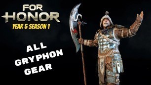 'All Gryphon gear/weapons (year 5 season 1) - For Honor'