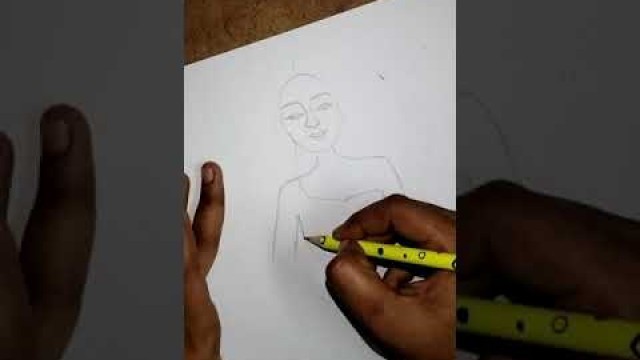 '#girly fashion drawings#a girl with beautiful dress#how to draw a girl sketch easily#shorts'