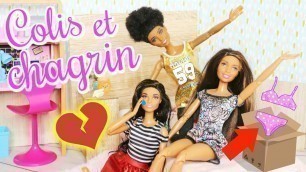 'COLIS de VÊTEMENTS BARBIE et CHAGRIN D\'AMOUR ! histoire de poupées ,doll show , fashion pack fr'