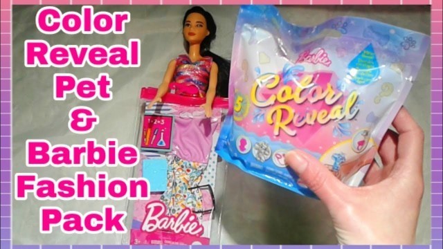 'Barbie Color Reveal Pet And Barbie Fashion Pack 2021'