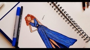 'Simple Drawing || Summer Dress || Fashion Drawings'