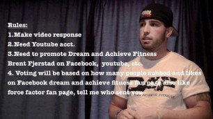 'Force Factor supplement stack giveaway Dream and Achieve Fitness SPONSORSHIP CONTEST'