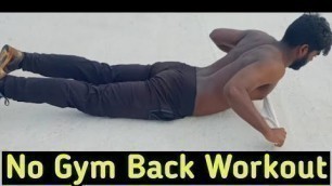 'No Gym No Equipment Back Workout'