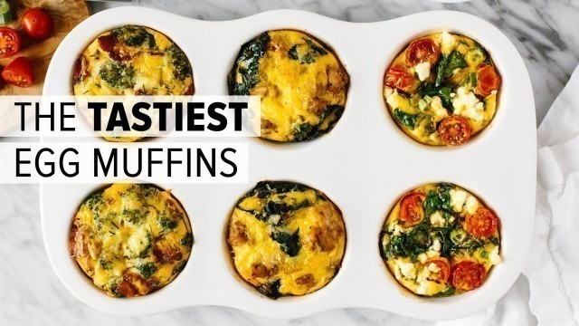 'EGG MUFFINS (3 WAYS) | healthy breakfast meal prep recipe'