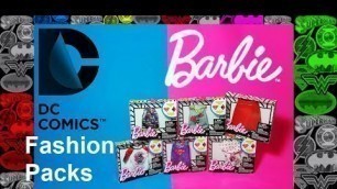 'dc comics barbie fashion packs review revision español'