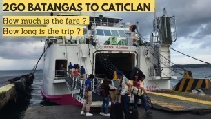 Traveling from Batangas to Caticlan | 2Go St Ignatius de Loyola