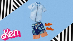 'Barbie Ken Fashion Pack 2016 - Short Tropical - Review PT'