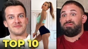 'TOP 10 Fitness YouTuberinnen mit @Kevin Wolter bewerten | Tim Gabel'