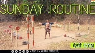 'Sunday Routine of a Poor Fitness Youtuber - No Rest On Rest day ? Manoj Mahato Fitness 