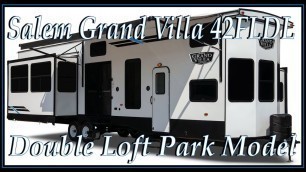 3 Bedroom 2 Story Salem Grand Villa 42FLDL Tiny Home style Trailer @ Couchs RV Nation RV Review Tour