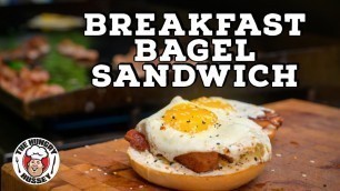 'Breakfast Bagel Sandwich on the Blackstone Griddle | Blackstone Griddle Recipe'