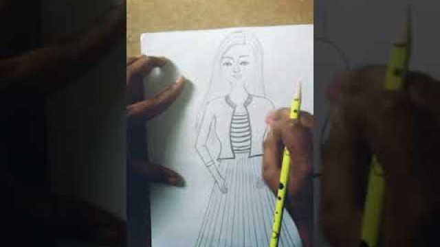 '#girly fashion drawings#how to draw a beautiful girl#shorts#beautiful dress'