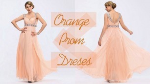 'Orange Prom Dresses, 2018 Burnt Orange Prom Gowns, Cheap Neon Orange Prom Dress - Millybridal.org'