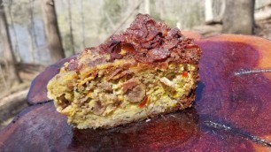 'BREAKFAST PIE!!! - 2 lbs Bacon, 2 lbs Sausage, 2 lbs Hash Browns & 18 eggs.'