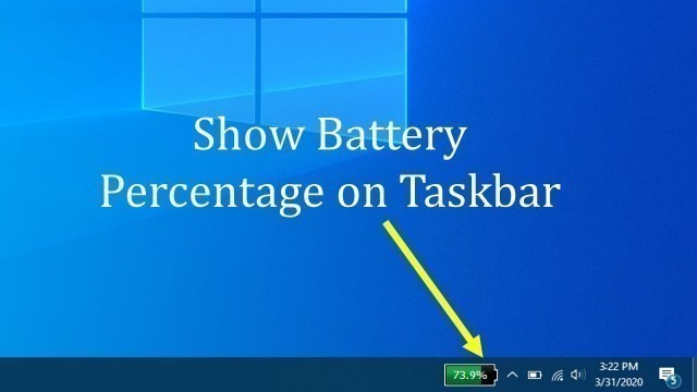 'How to Show Battery Percentage On Taskbar In Windows 10!!-SAGTechExpert'