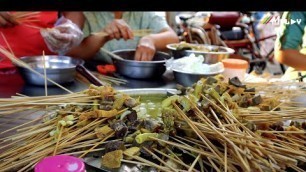 'Street Food in Kyi Myin Daing Night Market, Yangon - Myanmar 