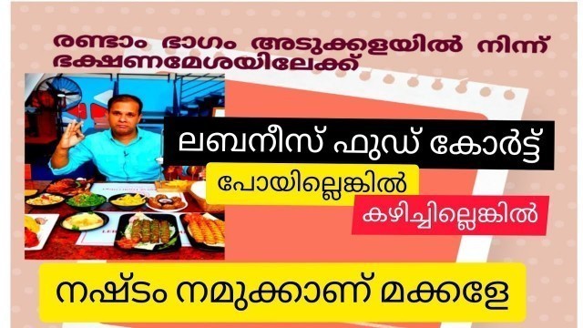 'ഇവിടെ  ഭക്ഷണം കഴിക്കാൻ കയറിക്കോ  ഞാൻ ഗ്യാരണ്ടി/ Lebanese food court /food travel with anish George'