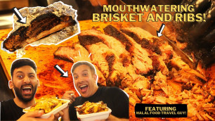 'HALAL FOOD TRAVEL GUY TOOK ME TO THE BEST SMOKEHOUSE IN THE UK! MOUTHWATERING BRISKET AND RIBS!'