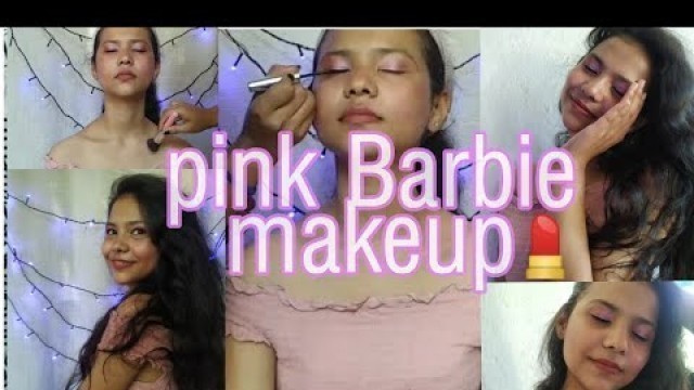 'Done makeup for my cousin sister | Makeup tutorial |Pink Barbie makeup'