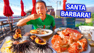 'Golden URCHIN YOLK + Box Crab!! FOOD TOUR in Santa Barbara - California Coast!'